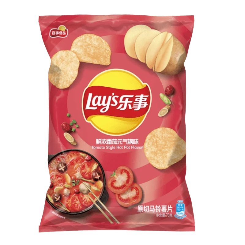 Lay's sabor olla caliente de tomate (China)