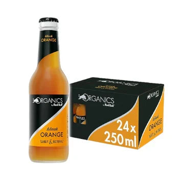 Pack X24 Red Bull Organics Black Orange Glass Bottle 250ML