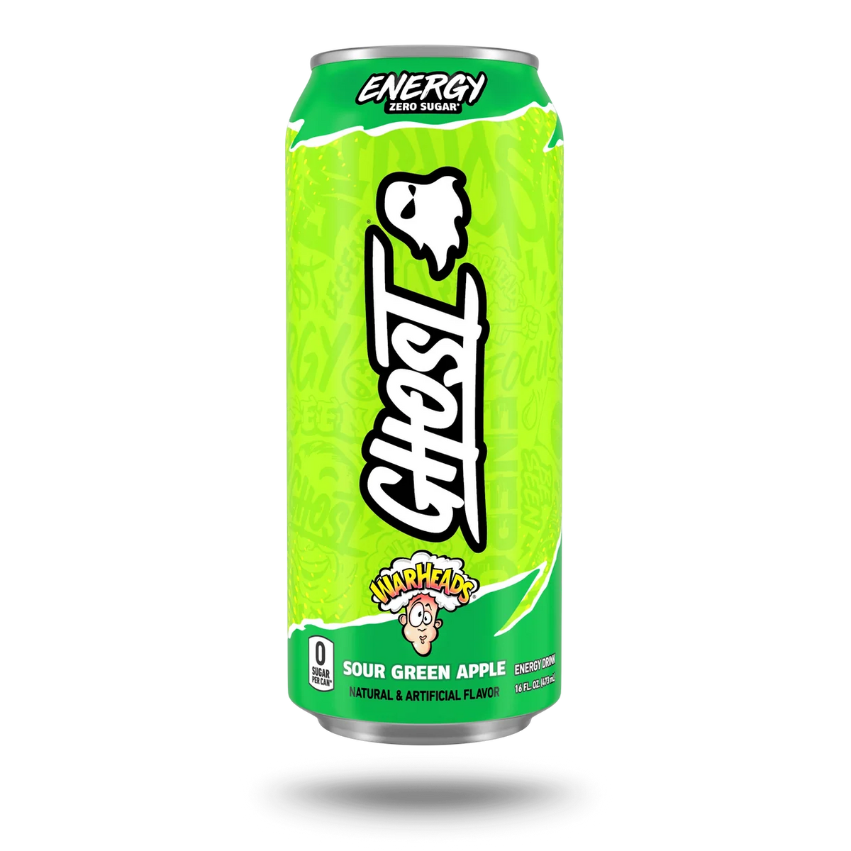 GHOST Energy × WARHEADS Sour Green Apple