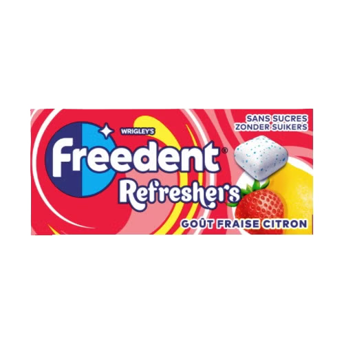 Freedent Refreshers Fraise & Citron — Format poche 8 cubes