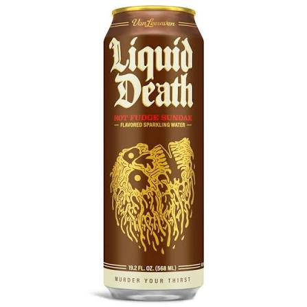 Liquid Death Hot Fudge Sundae