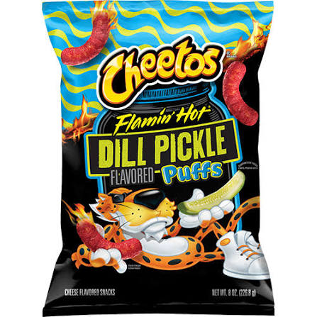 Cheetos Puffs Flamin' Hot Dill Pickle